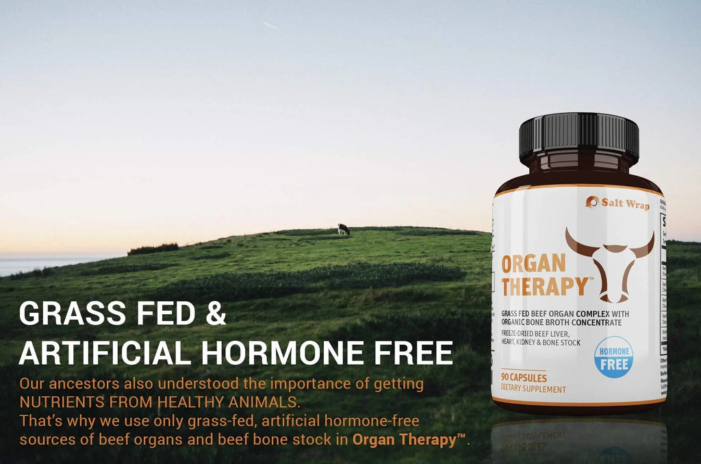 SaltWrap Organ Therapy - Grass Fed Beef Organ Meat Complex Supplement with Organic - TrustMedUSA
