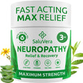 SaluVera Neuropathy Pain Relief Cream - Maximum Strength Nerve Pain Reliever for Foot, Toes, Hands, Legs with Aloe Vera, Arnica, MSM Vitamin B6, and Menthol for Fast-Acting Relief 3oz - TrustMedUSA