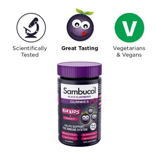 SAMBUCOL KIDS GUMMIES 30'S, 30 Count (Pack of 1) - TrustMedUSA