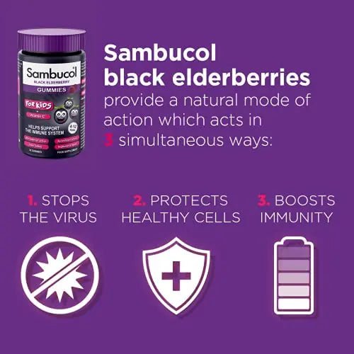 SAMBUCOL KIDS GUMMIES 30'S, 30 Count (Pack of 1) - TrustMedUSA