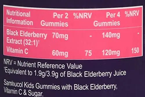 SAMBUCOL KIDS GUMMIES 30'S, 30 Count (Pack of 1) - TrustMedUSA