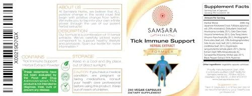 Samsara Herbs Tick Immune Support - The Original Herbal Formula (240 Capsules) - TrustMedUSA