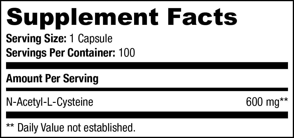 SAN N-Acetyl-L-Cysteine (NAC), Immune, Respiratory, Liver Health, NAC 600 mg, Potent antioxidant Support, Free-radicals, Easy to Absorb, 100 Capsules - TrustMedUSA