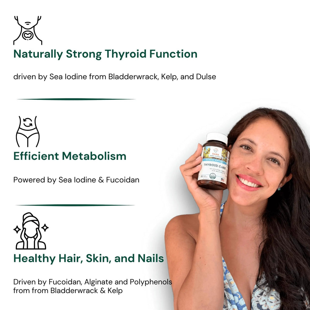 Sana Herbal Sciences Artery Plaque Removal & Sea Iodine Thyroid Support Organic Blends - TrustMedUSA