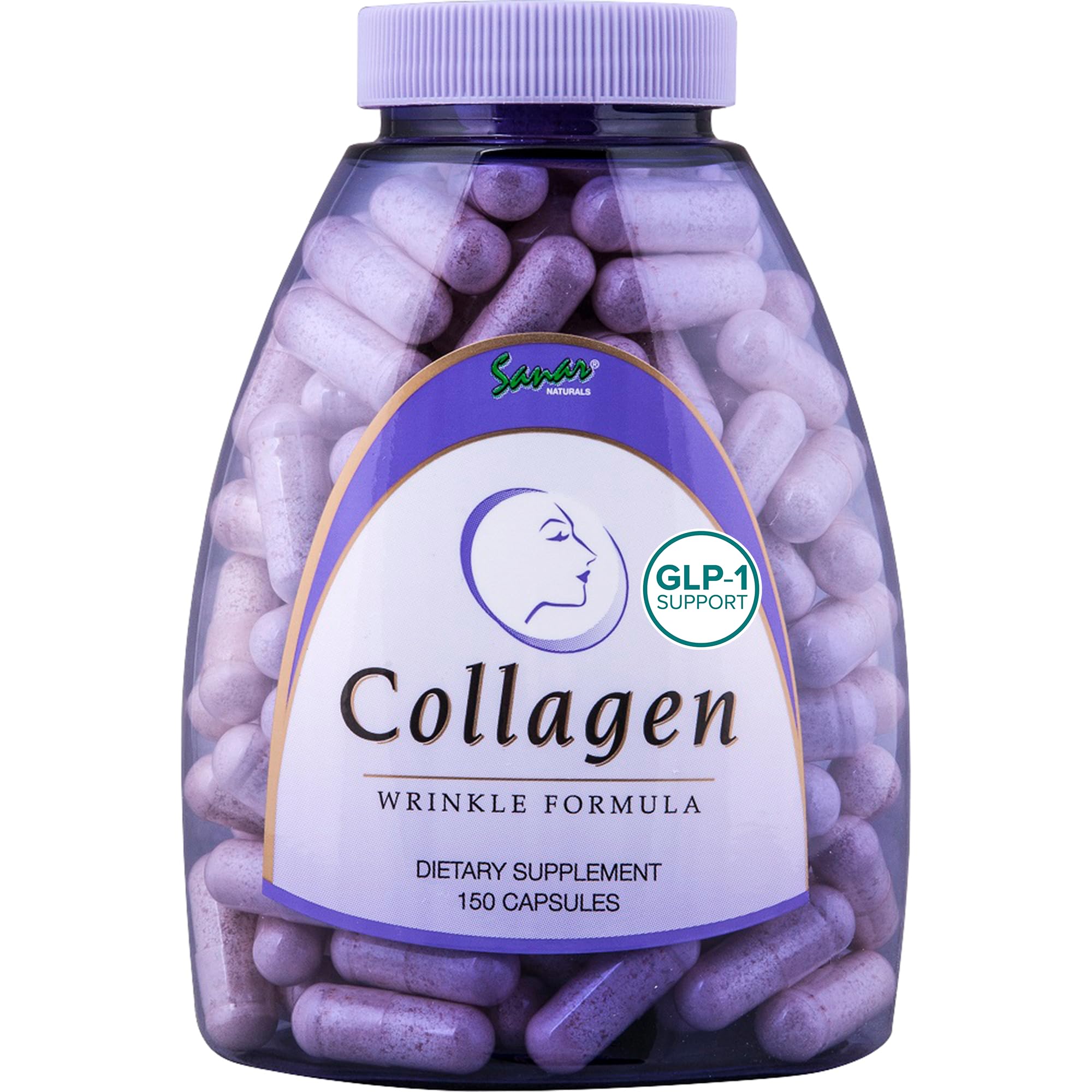 Sanar Naturals Collagen Pills, 150 Capsules | Supports Skin Elasticity, Hydration, Hair, Nails and Joints | Hydrolyzed Collagen Peptides Supplement with Vitamin C and E, Grass Fed, Non GMO - Maple Wellness Supplements