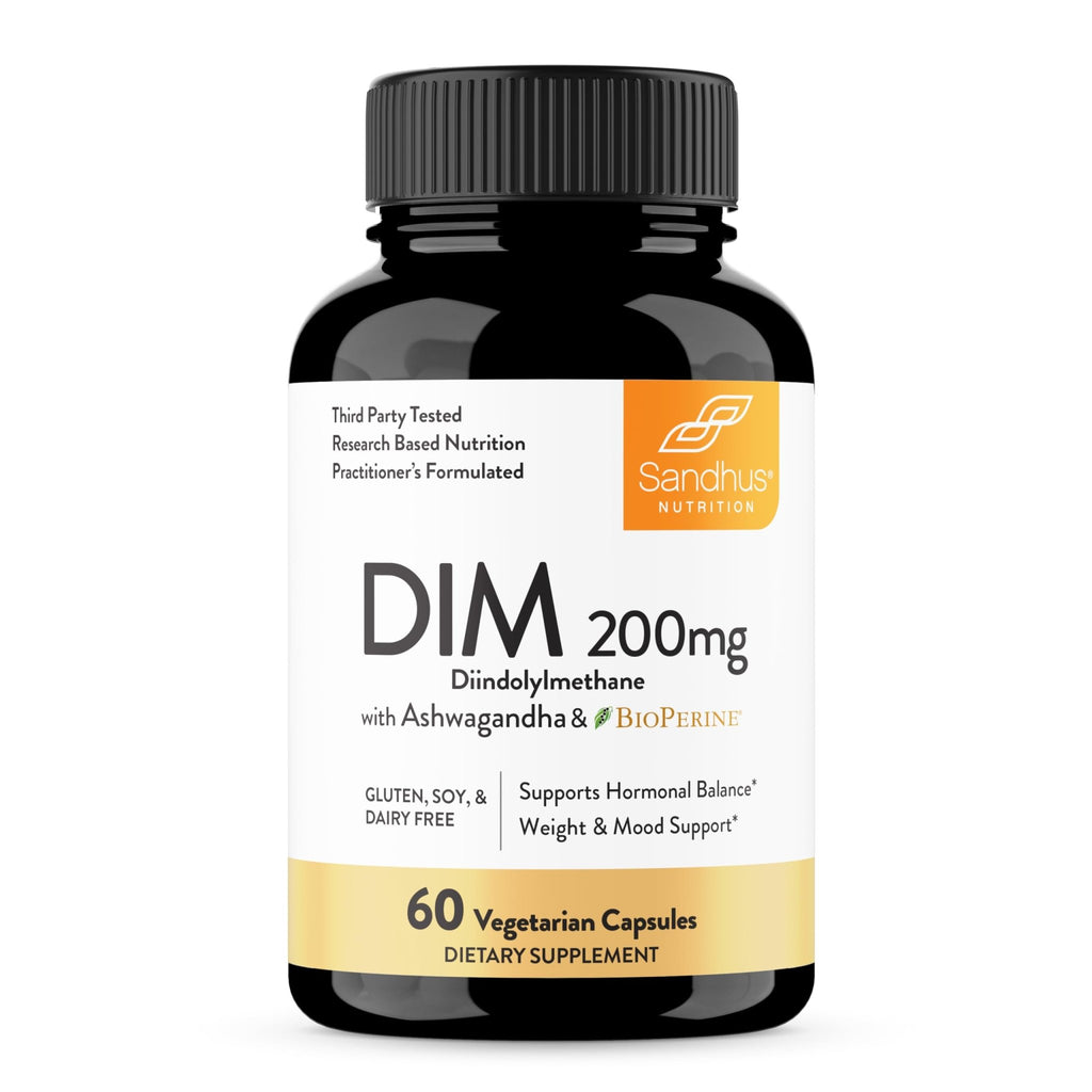 Sandhu's DIM Supplement 200 mg -60 Capsules - Diindolymethane with Ashwagandha & Bioperine Hormone Balance for Women & Men, Hormonal Acne Supplements - TrustMedUSA