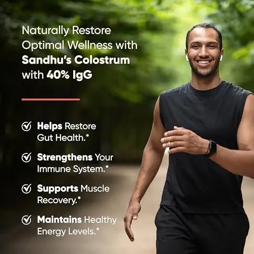 Sandhu's Pure Bovine Colostrum Powder Supplement for Humans |𝟰𝟬% 𝗜𝗴𝗚 Highly - TrustMedUSA