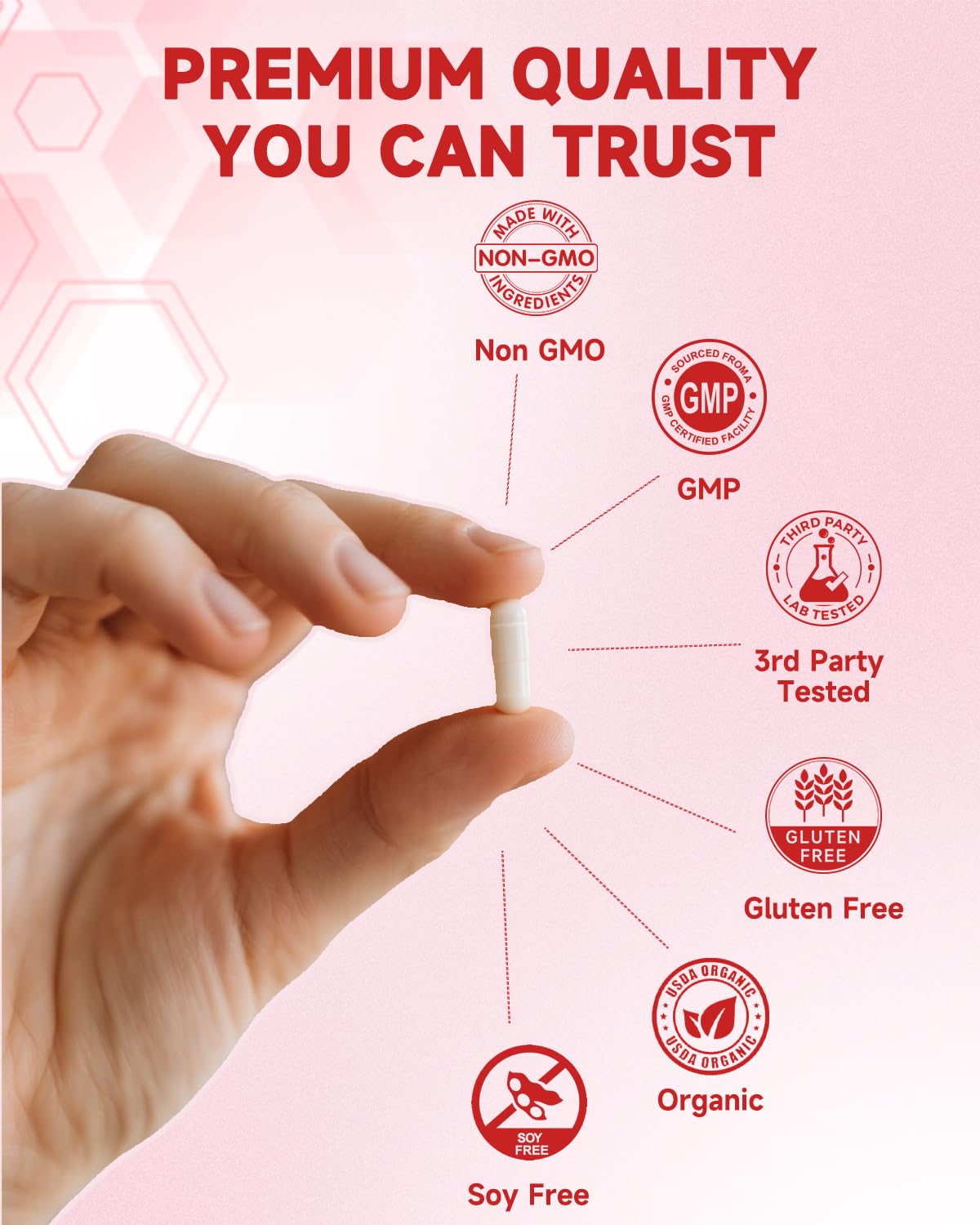 SANSICE Myo & D-Chiro Inositol Multivitamin Capsules, 2000mg Myo-Inositol & 50mg D-Chiro Inositol 40:1 Blend, Vitamin B8 Supplement for Female Hormone (120 Capsules) - TrustMedUSA