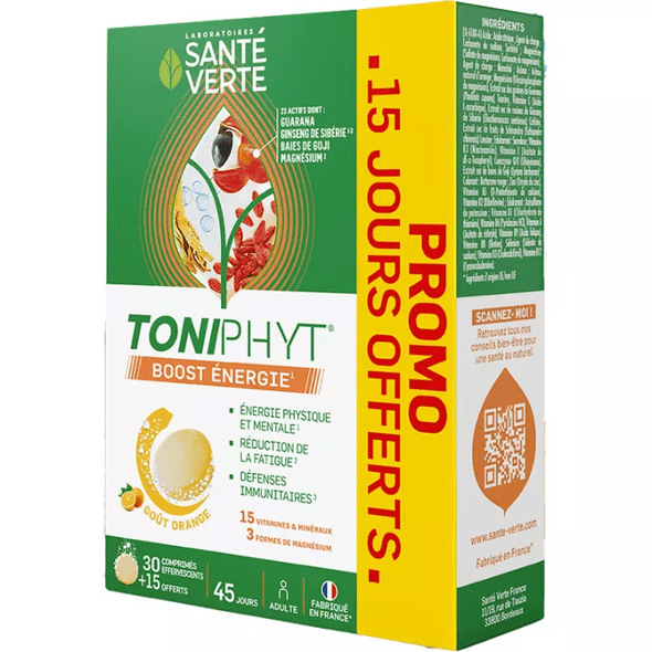 Santé Verte Toniphyt Boost Energy Effervescent Tablets - TrustMedUSA