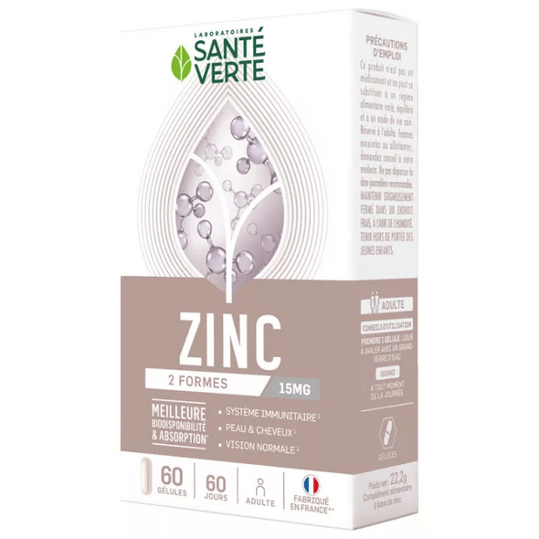 Santé Verte Zinc 15 mg 60 Capsules - TrustMedUSA