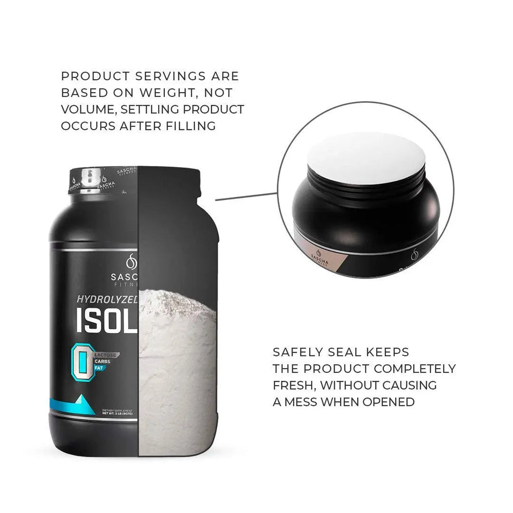 SASCHA FITNESS Hydrolyzed Whey Protein Isolate,100% Grass-Fed (2 Pounds, Cookies - TrustMedUSA