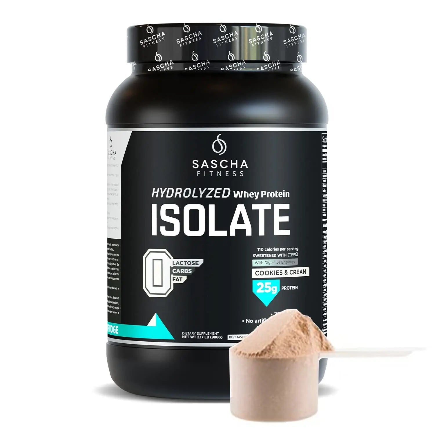 SASCHA FITNESS Hydrolyzed Whey Protein Isolate,100% Grass-Fed (2 Pounds, Cookies - TrustMedUSA
