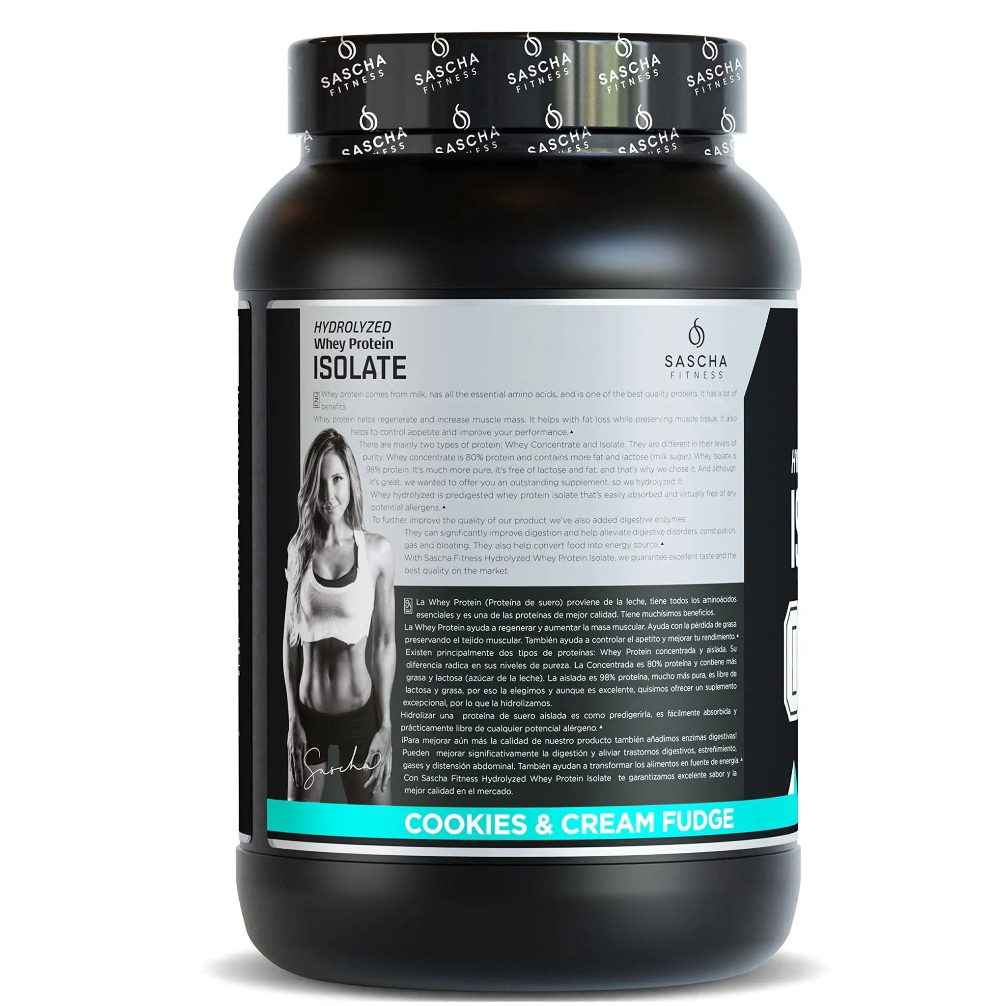 SASCHA FITNESS Hydrolyzed Whey Protein Isolate,100% Grass-Fed (2 Pounds, Cookies - TrustMedUSA