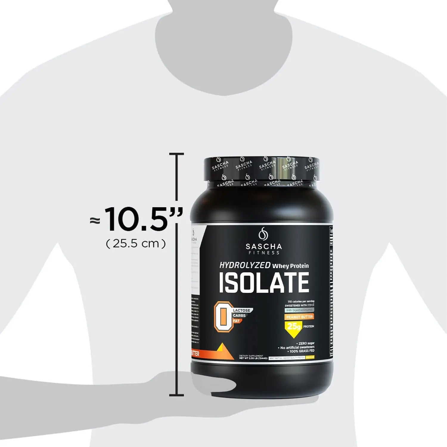 SASCHA FITNESS Hydrolyzed Whey Protein Isolate,100% Grass-Fed ,2.3 Pounds - TrustMedUSA
