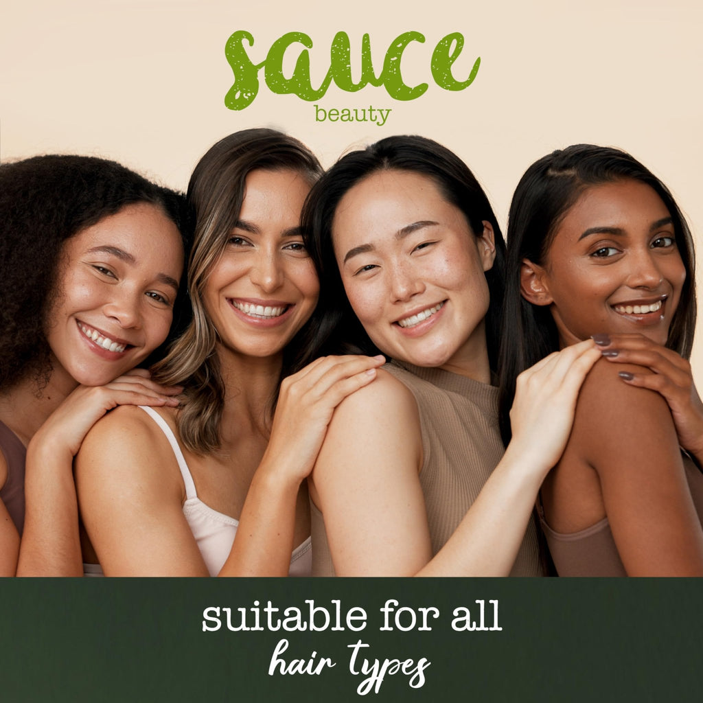 SAUCE BEAUTY Guac Hair Gloss, 3 Fl Oz High Intensity Shine, Jojoba Oil, Green Tea Extract & Squalane to Smooth, Boost Shine & Control Frizz for Sleeker, Softer, More Manageable Hair, Vegan Formula - TrustMedUSA