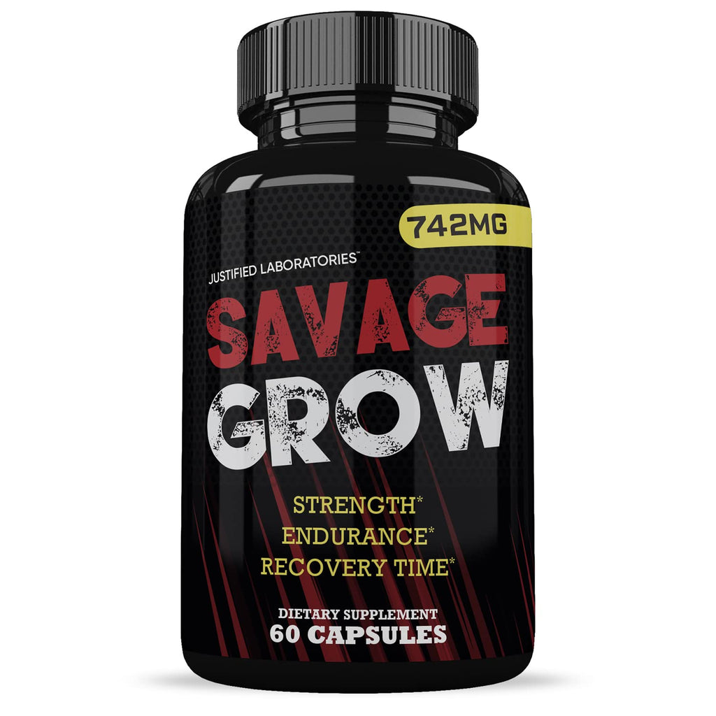 Savage Grow 742MG All Natural Advanced Men's Health Formula 60 Capsules - TrustMedUSA