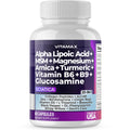 Sciatic Nerve Health Support - Sciatic Nerve Supplement Capsules with Folic Acid, Pea, Glucosamine, MSM, Vitamin B Complex, Alpha Lipoic Acid 300mg – 60ct – Made in USA - TrustMedUSA