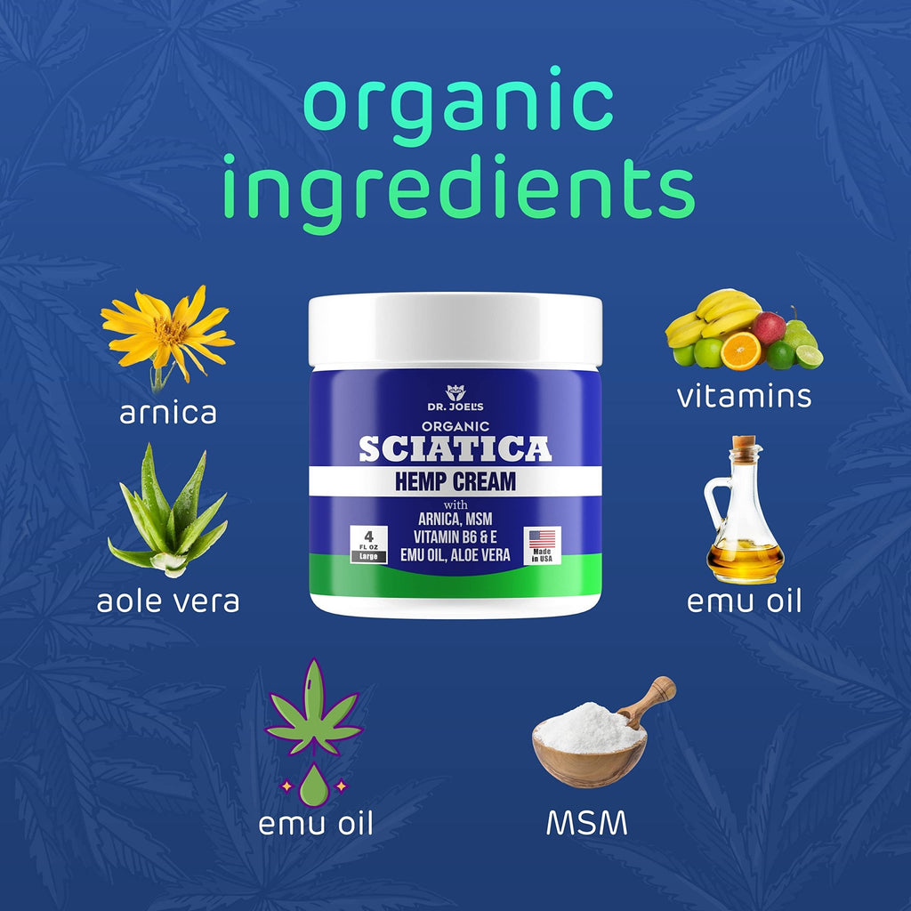 Sciatica Cream - Premium Sciatica Cream - Fast Absorption & Maximum Relief - 4 oz Large Value Pack - Made in The USA - TrustMedUSA
