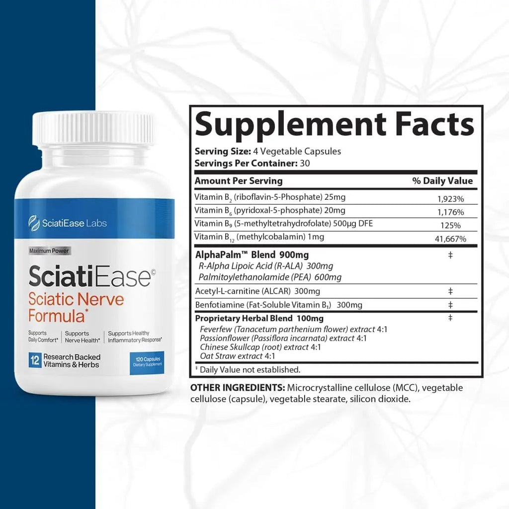 SciatiEase Sciatic Nerve Health Support Sciatic Nerve Supplement - TrustMedUSA