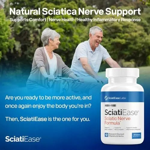 SciatiEase Sciatic Nerve Health Support - Sciatic Nerve Supplement with Pea, Vitamin B - TrustMedUSA