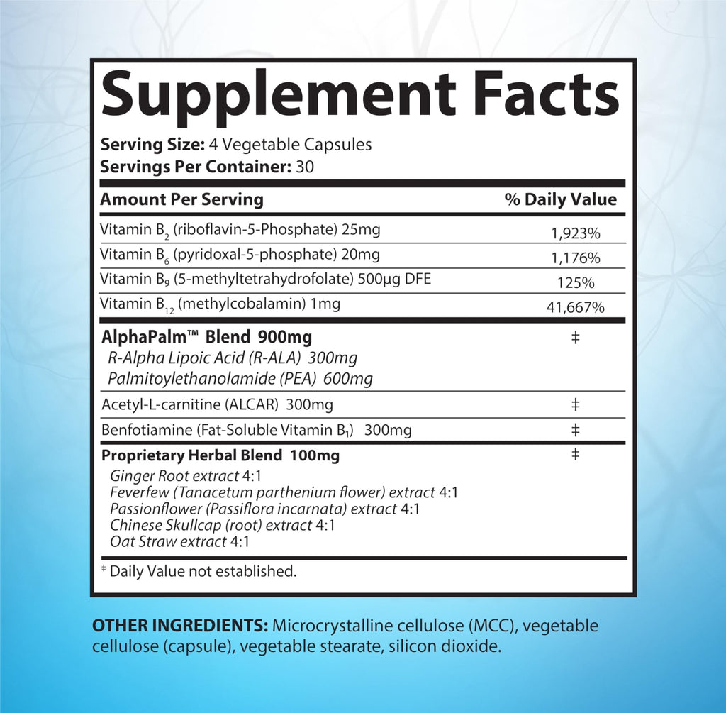SciatiEase Sciatic Nerve Health Support Supplement - Nerve Support Formula with AlphaPalm, Pea, Vitamin B Complex, Alpha Lipoic Acid 300mg - 3 Bottles - TrustMedUSA