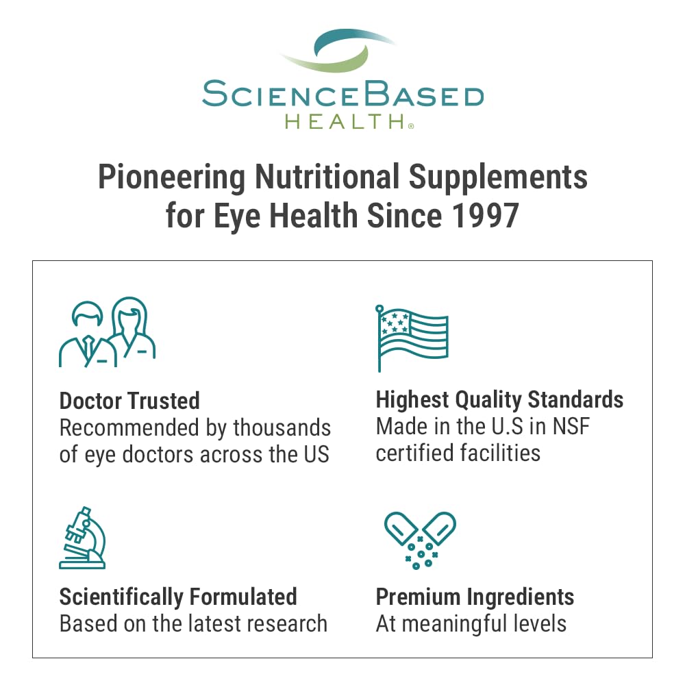 ScienceBased Health MacularProtect AREDS 2 Formula – Eye Health Vitamin & Mineral Supplement with Lutein, Zeaxanthin & B Vitamins for Macular & Vision Support – 60 Capsules - TrustMedUSA