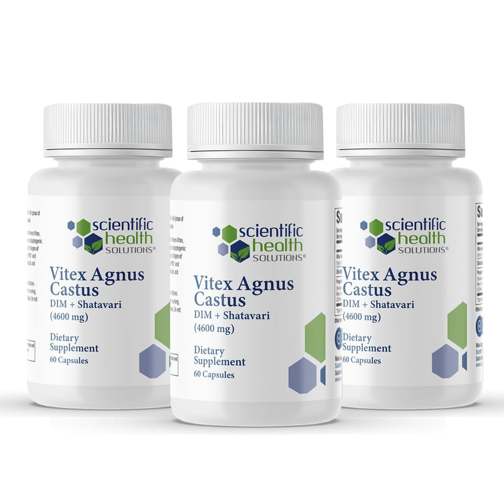 Scientific Health Solutions Vitex + DIM + Shatavari Hormone Balance Supplement – PMS, Menopause & Cycle Support for Women – Adaptogenic Complex with Maca, Ashwagandha, Dandelion – Vegan (3-Pack) - TrustMedUSA
