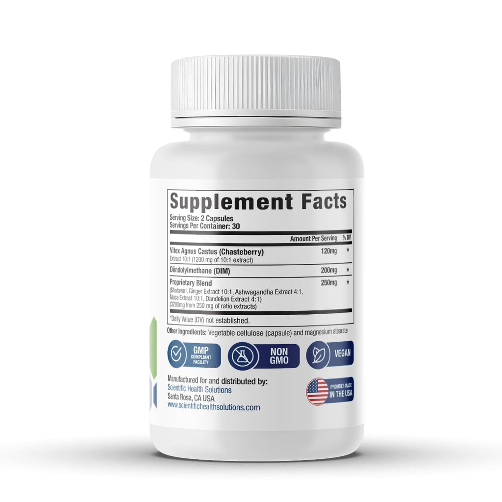 Scientific Health Solutions Vitex + DIM + Shatavari Hormone Balance Supplement – PMS, Menopause & Cycle Support for Women – Adaptogenic Complex with Maca, Ashwagandha, Dandelion – Vegan (3-Pack) - TrustMedUSA