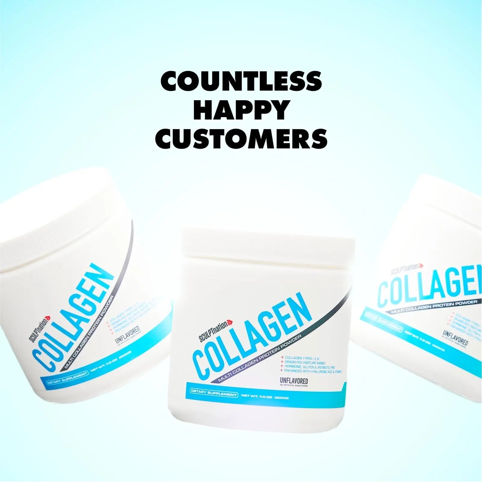 Sculpt Nation by V Shred Collagen Peptides Powder - Types I, II, and III Collagen Plus - TrustMedUSA