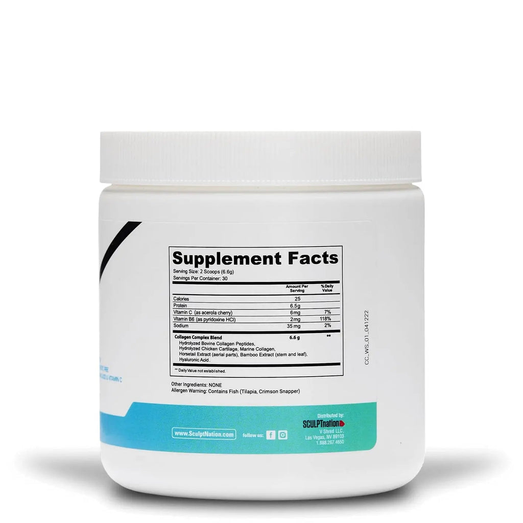 Sculpt Nation by V Shred Collagen Peptides Powder - Types I, II, and III Collagen Plus - TrustMedUSA