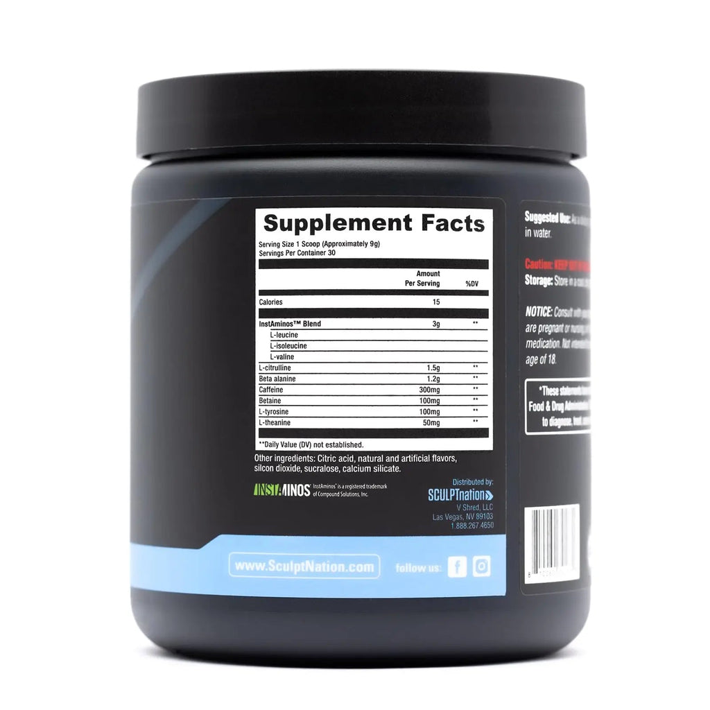 Sculpt Nation by V Shred PreWorkout - Premium Pre Workout Powder with Amino Acids - TrustMedUSA