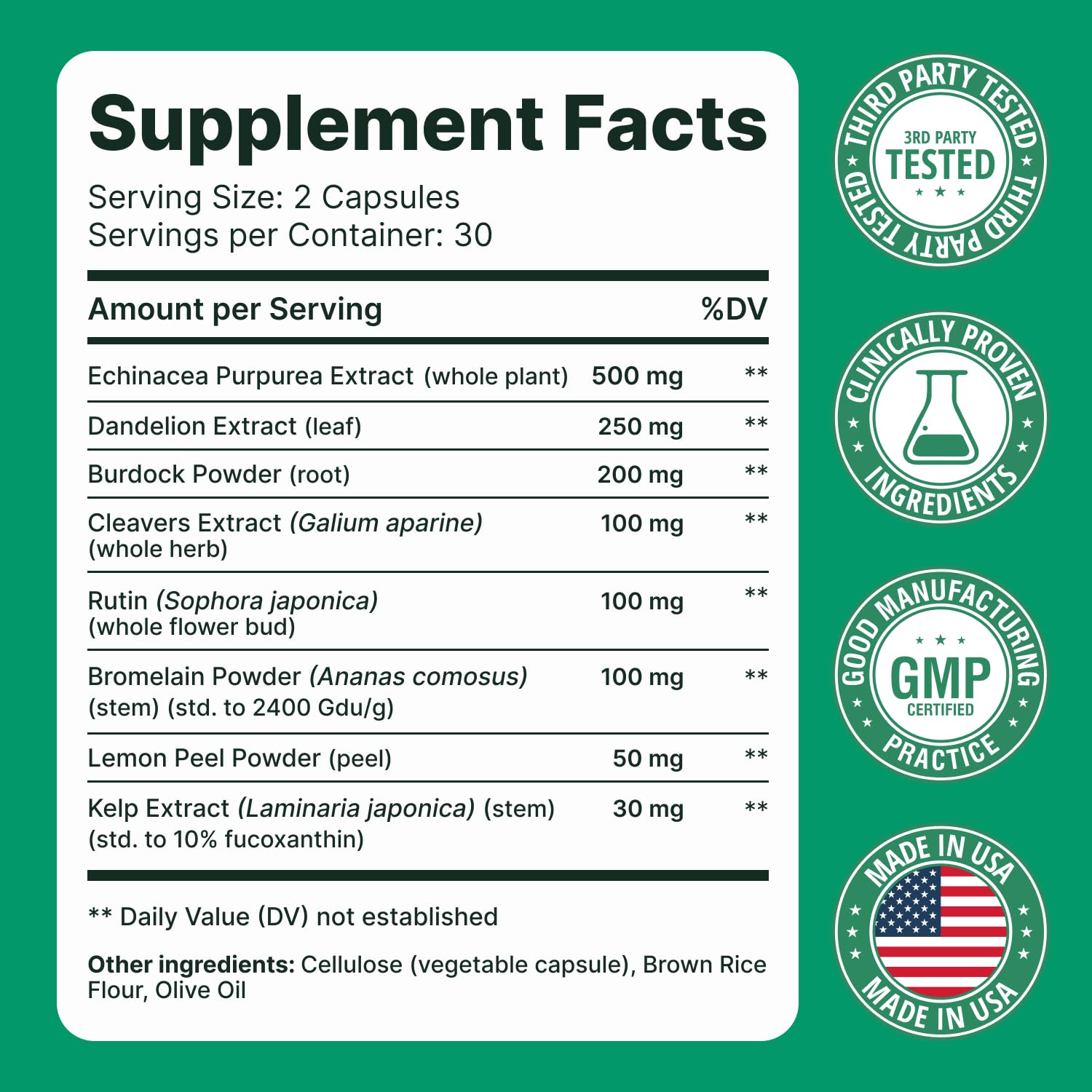 Sculptique Lymphatic Drainage Supplement – Lymphatic Drainage Capsules with Dandelion, Burdock, Cleavers & Echinacea, Supports Bloating, Fluid Balance & Daily Lymphatic Wellness – 60 Capsules - Maple Wellness Supplements