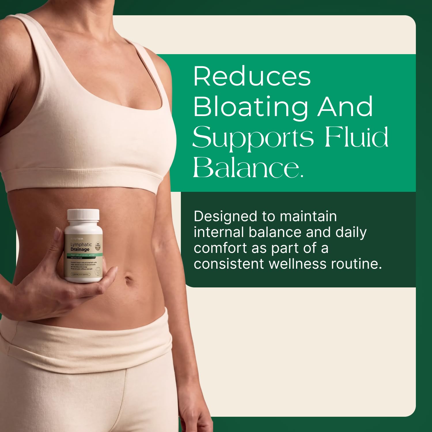 Sculptique Lymphatic Drainage Supplement – Lymphatic Drainage Capsules with Dandelion, Burdock, Cleavers & Echinacea, Supports Bloating, Fluid Balance & Daily Lymphatic Wellness – 60 Capsules - Maple Wellness Supplements