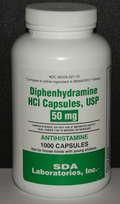 SDA Diphenhydramine 50mg Capsules Sleep Aid & Antihistamine 1000ct - Maple Wellness Supplements