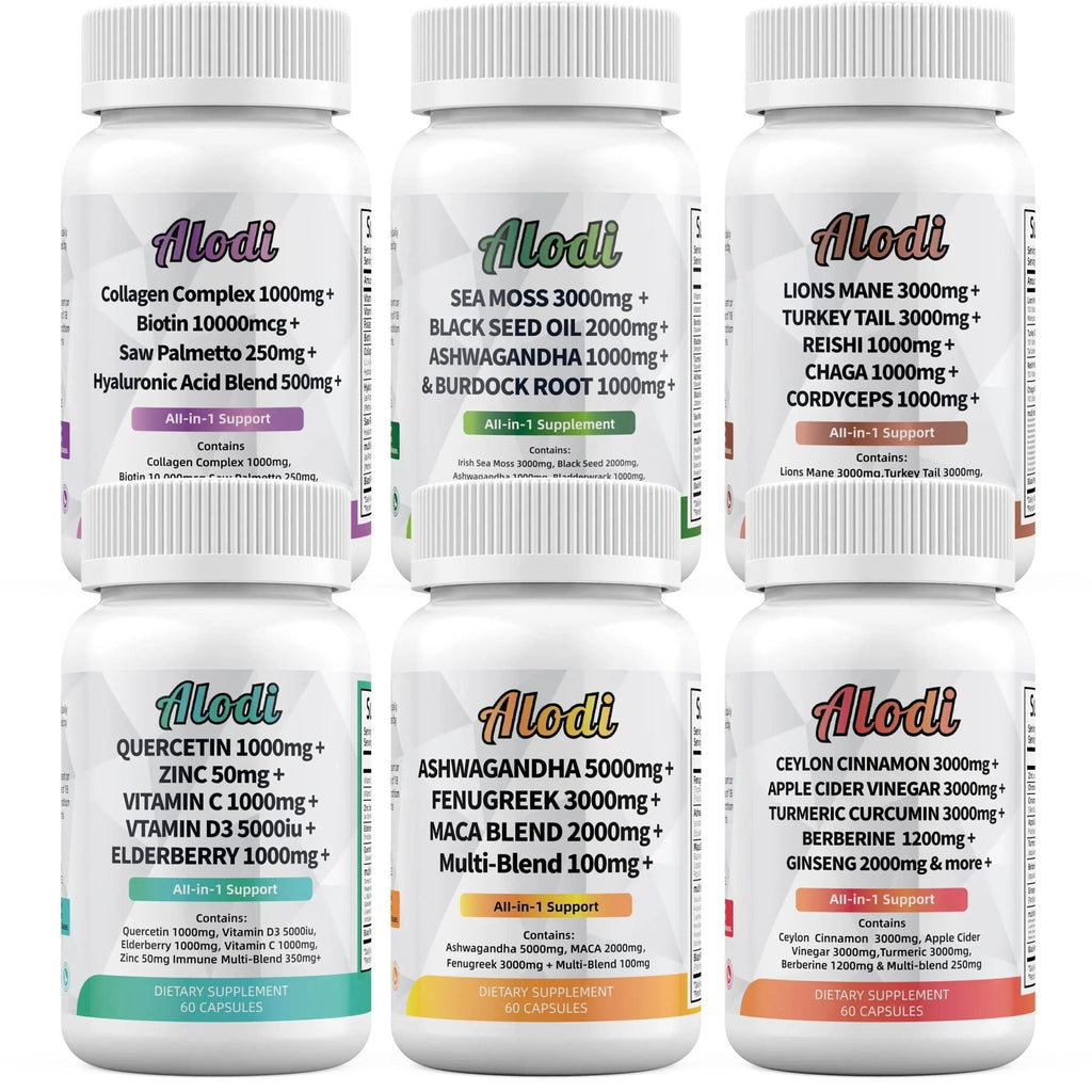 Sea Moss 3000mg Black Seed Oil 2000mg Ashwagandha 1000mg Turmeric 1000mg - TrustMedUSA