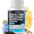 Sea Moss 3000mg Maca 1000mg Black Seed Oil 2000mg Ashwagandha 1000mg Bladderw - TrustMedUSA