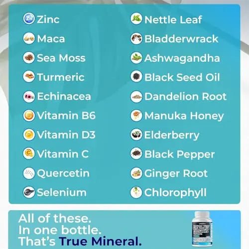 Sea Moss 3000mg Maca 1000mg Black Seed Oil 2000mg Ashwagandha 1000mg Bladderw - TrustMedUSA