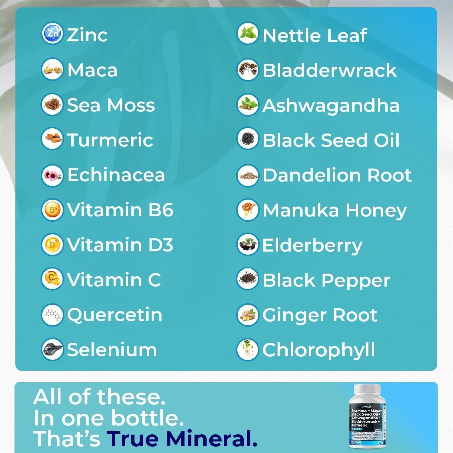 Sea Moss 3000mg Maca 1000mg Black Seed Oil 2000mg Ashwagandha 1000mg Bladderw - TrustMedUSA