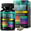 Sea Moss Black Seed Oil Ashwagandha Ginger, Sea Moss Capsule Supplement with Turmeric Burdock Root Bladderwrack Vitamin C Vitamin D3 Enhanced Immunity - TrustMedUSA