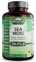 Sea Moss, Black Seed Oil, Bladderwrack, Turmeric, Ashwagandha, Burdock, Vitamin C, D3, Yellow Dock Root, Manuka, Dandelion - 90 Veggie caps - TrustMedUSA