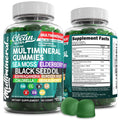 Sea Moss Gummies | Clinically Tested - Black Seed Oil Ashwagandha Elderberry Burdock Root Chlorella Manuka Honey - Vegan Irish Sea Moss Gummy Vitamins - TrustMedUSA