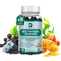 Sea Moss Gummies with Ashwagandha & Chlorophyll, Immune, Digestive and Gut Detox Support, Powered by Black Seed Oil, Vitamin C, Vitamin D & Magnesium, GMO, Vegan, Apple Flavor, 60 SeaMoss Gummies - TrustMedUSA