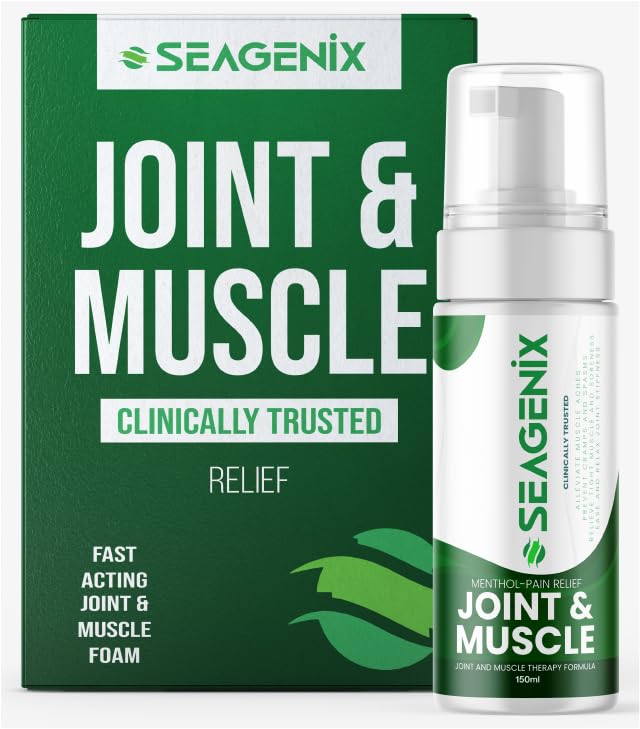 Seagenix Menthol Relief Muscle and Joint Foam - Magnesium Spray Menthol Formula - Joint and Muscle Relief – Relax Tight Muscles – Ease Muscle Cramps Fast - All Natural – Relief for Legs, Neck, Back. - TrustMedUSA
