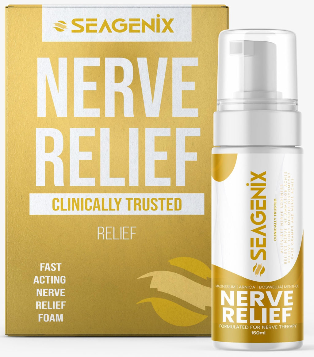 Seagenix Nerve Relief Muscle Foam - Nerve Spray Magnesium - Arnica - Boswellia - Menthol Formula - Nerve and Muscle Relief – Fast-Acting with Magnesium Sulfate - 150 ml - 1 Count - TrustMedUSA