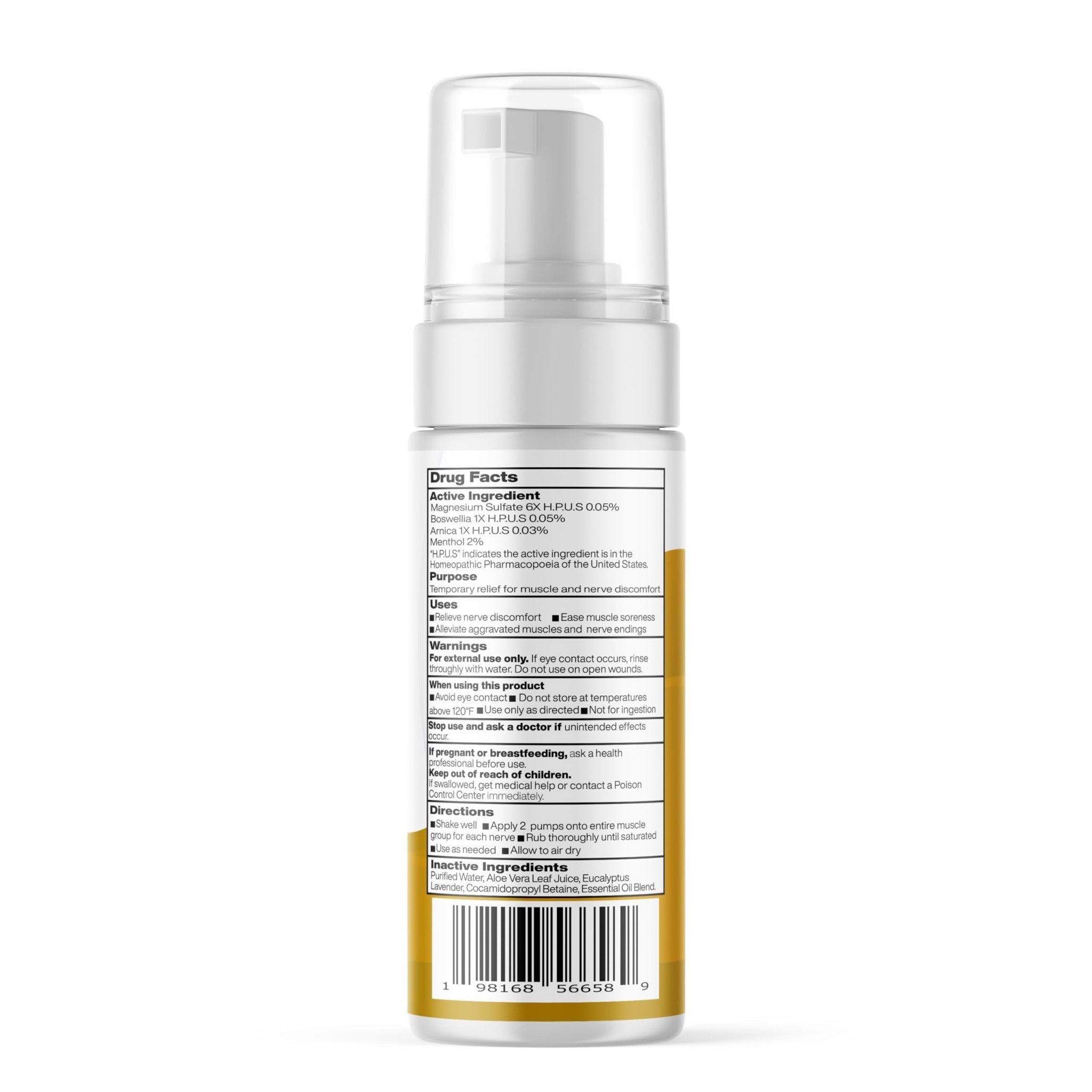 Seagenix Nerve Relief Muscle Foam - Nerve Spray Magnesium - Arnica - Boswellia - Menthol Formula - Nerve and Muscle Relief – Fast-Acting with Magnesium Sulfate - 150 ml - 1 Count - TrustMedUSA