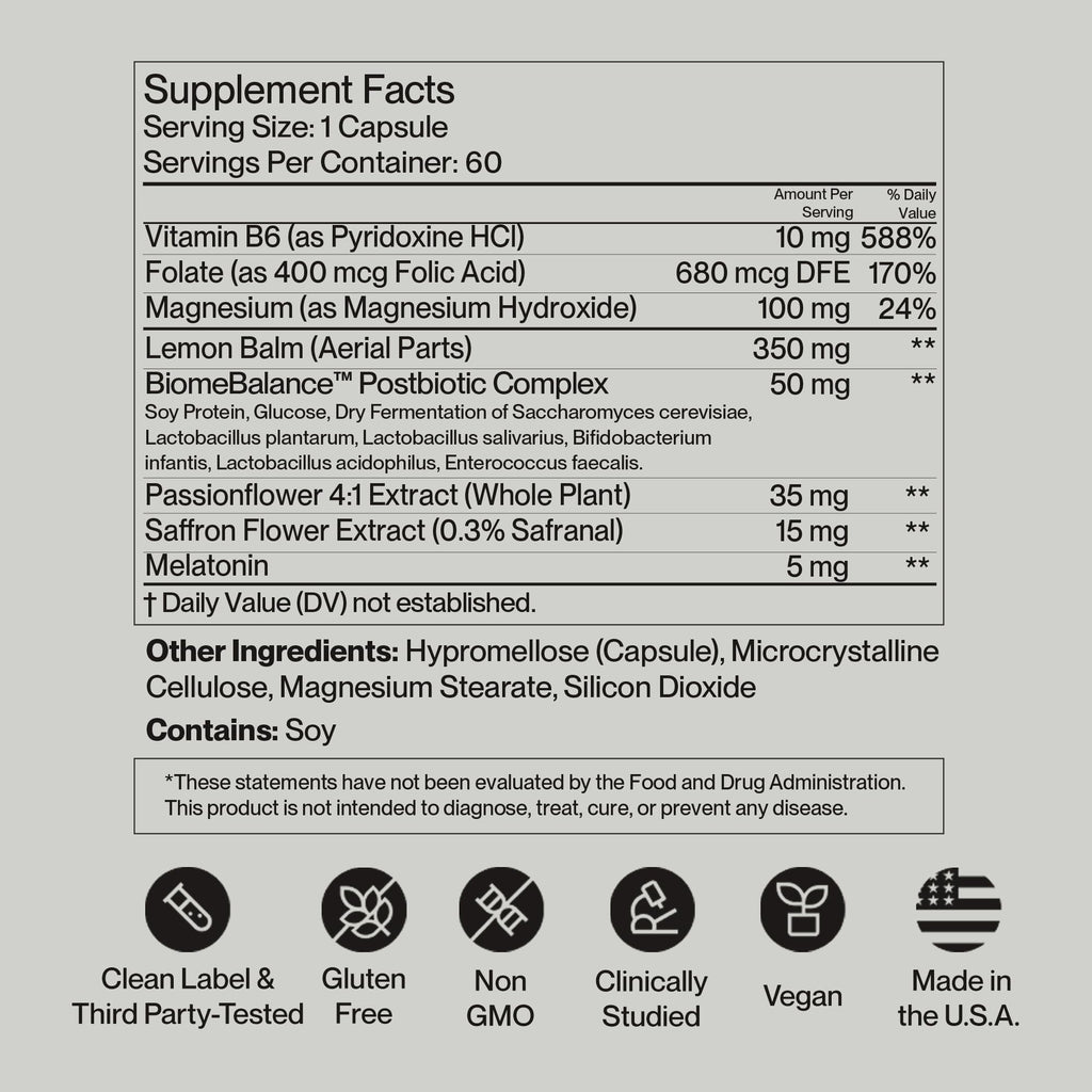 SecondKind Anxiety & Stress Relief Supplement – Saffron & Postbiotic Supplement for Emotional Support – 1000x More Active Ingredients Than Probiotics. Made with BiomeBalance™ in the USA, 60 Capsules - TrustMedUSA
