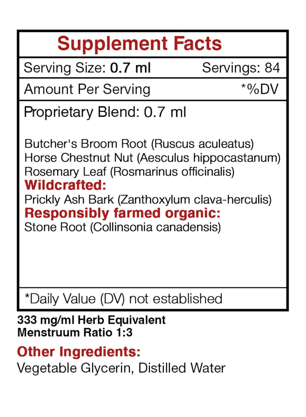 Secrets of the Tribe - Vein Secret, Vein Tonnig Formula, Herbal Supplement Blend Drops Alcohol-Free Liquid Extract (2 fl oz) - TrustMedUSA
