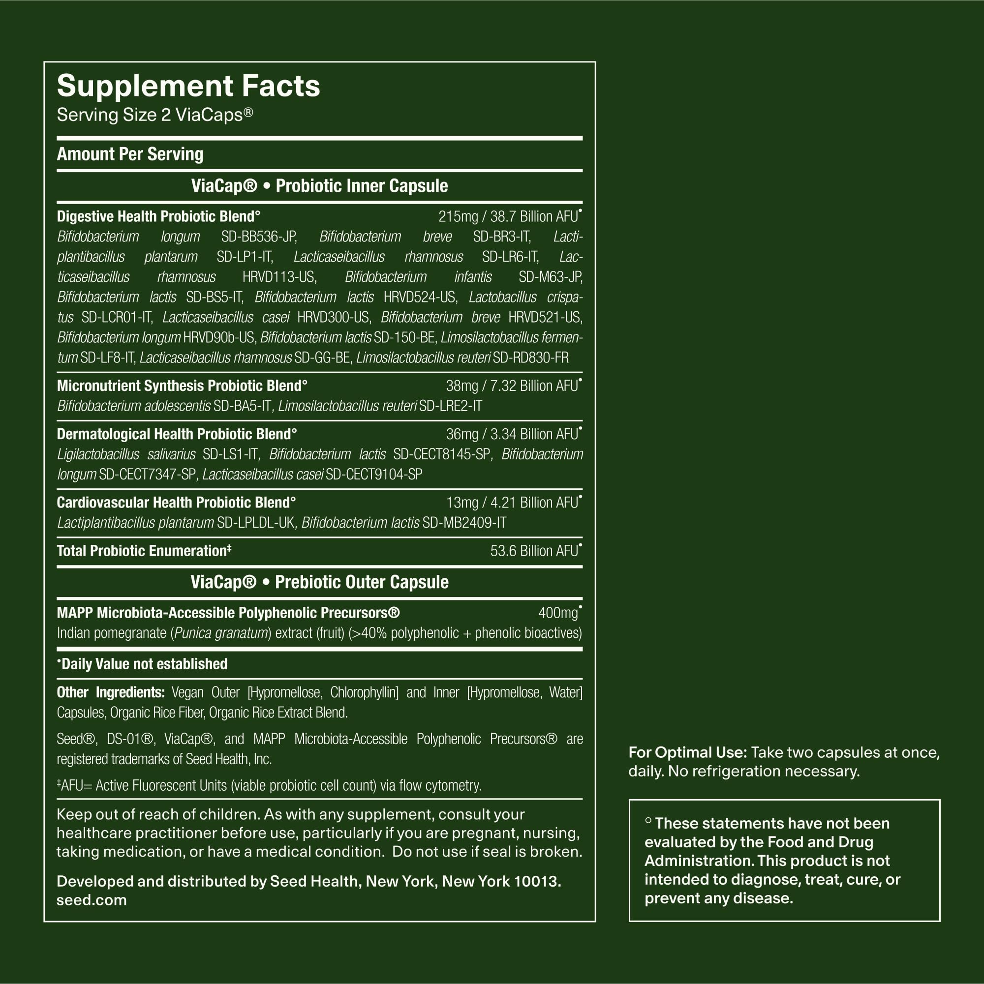 Seed 14 Day Gut Reset - Prebiotic and Probiotic for Women & Men - Digestive Health, Gut Health, Rapid Gut Recovery, Bloating & Constipation Relief - Vegan & Shelf-Stable - 28 Capsules (14-Day Supply) - Maple Wellness Supplements