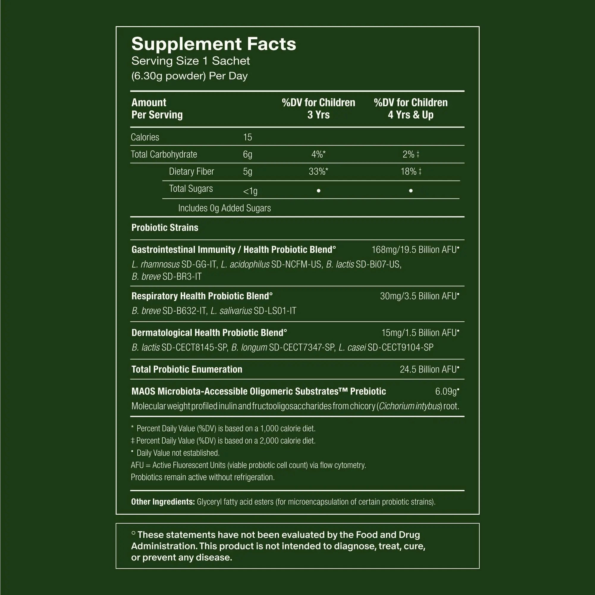 Seed PDS-08 Pediatric Daily Synbiotic - Fiber-Based Prebiotic & Probiotic for Kids - Digestive Health, Regularity, Constipation Relief - Ages 3-17 - Vegan and Shelf-Stable - 30 Sachets (30-Day Supply) - TrustMedUSA