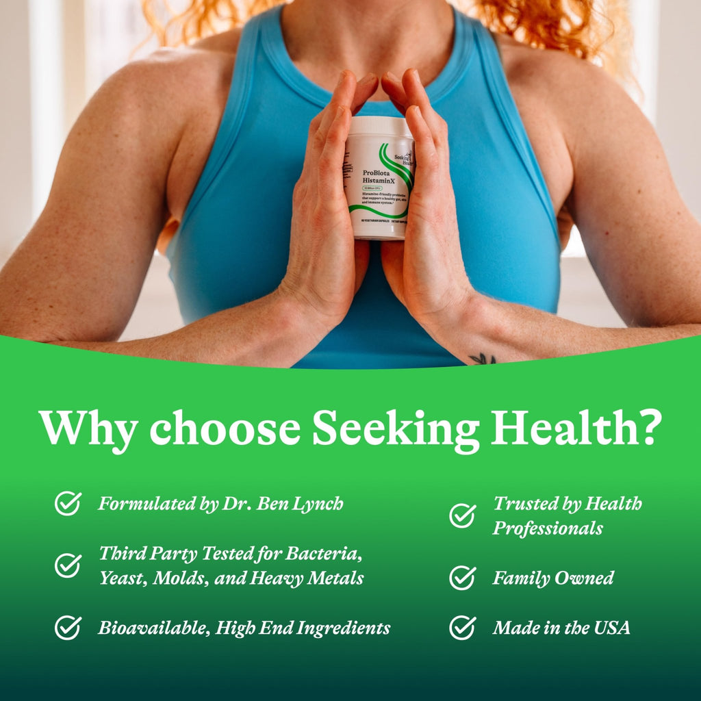 Seeking Health ProBiota HistaminX - Digestion Supplement for Gut Health Support - Support Histamine with Lactobacillus Plantarum & Lactobacillus Salivarius - TrustMedUSA